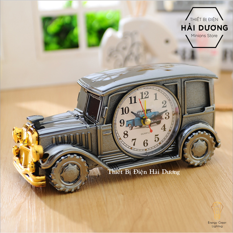 Đồng hồ báo thức mô hình ôtô - xe máy - tàu hỏa - đồng hồ để bàn trang trí sang trọng độc đáo, có chế độ cài báo thức tiện dụng - 10 Mẫu - Dùng Pin - Có video