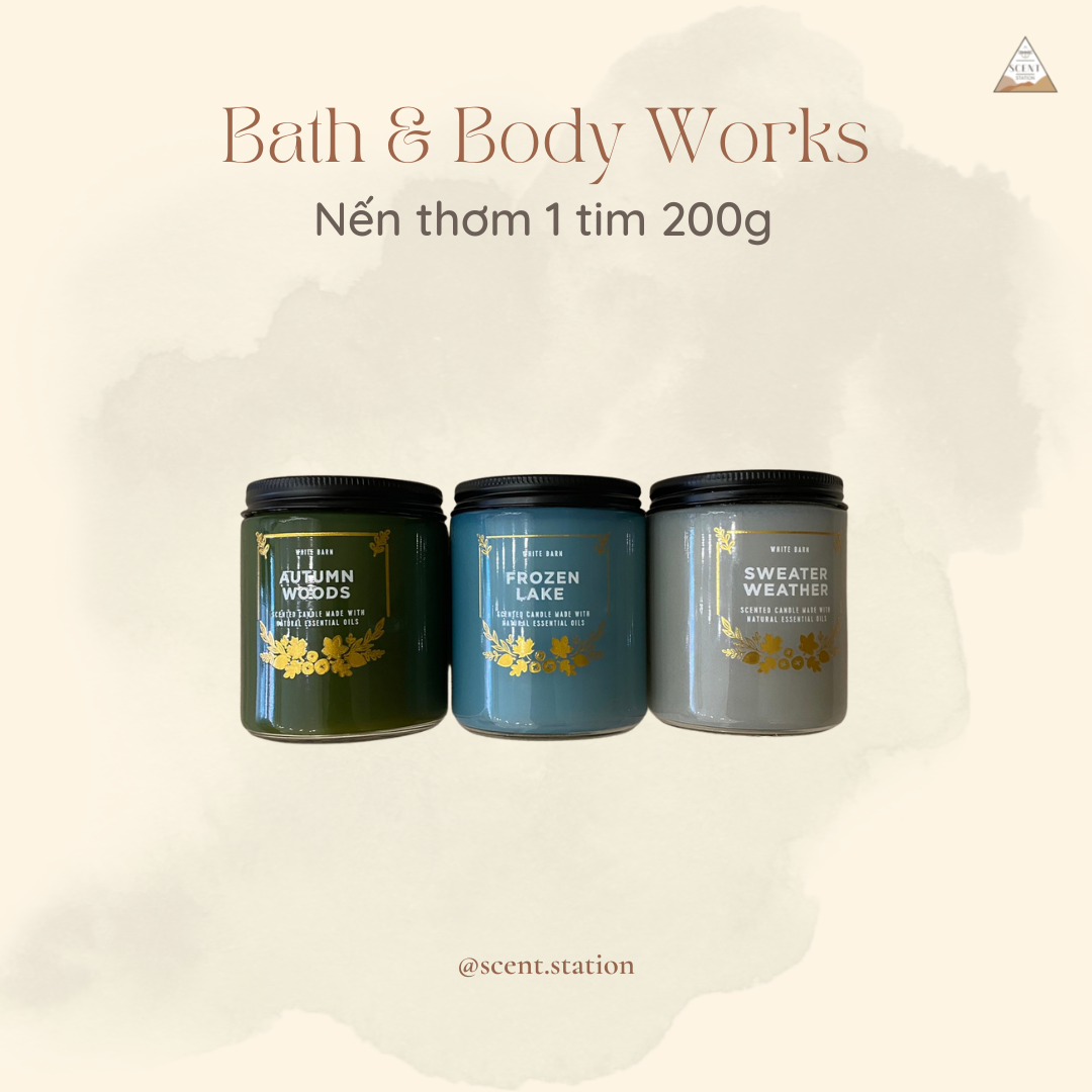 [Scent Station] Nến Thơm 1 Tim 198g - 227g Bath & Body Works