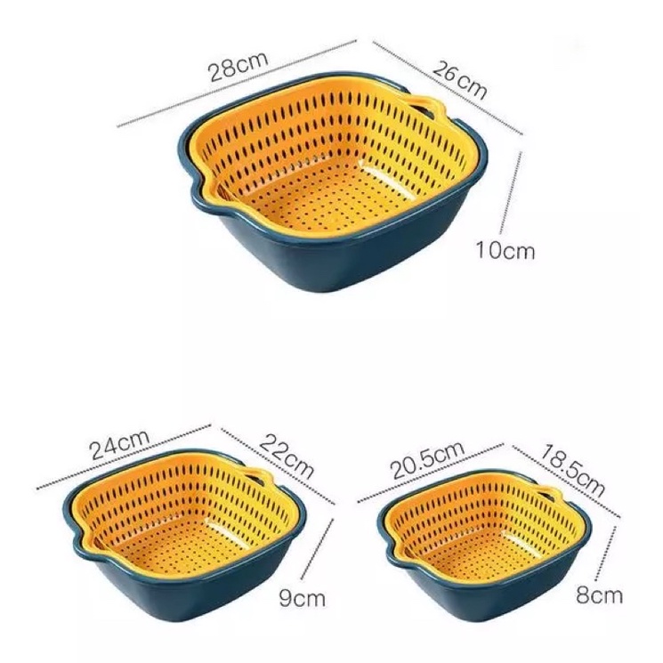 Bộ thau rổ nhựa 6 món tiện dụng