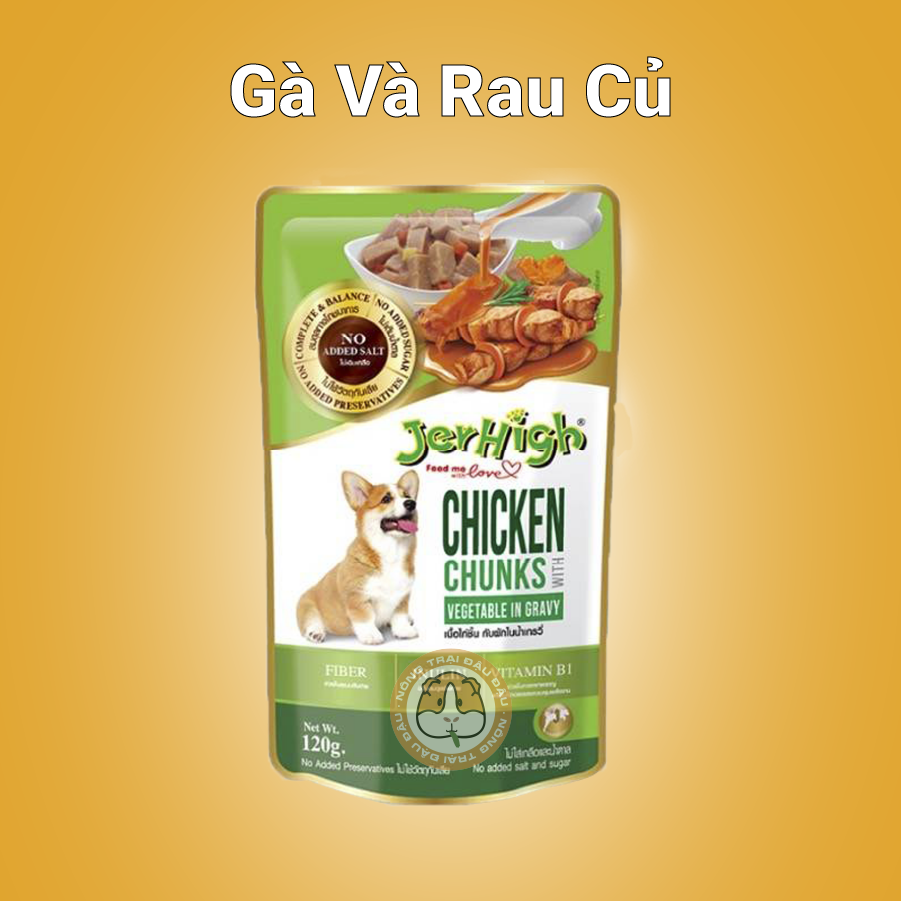 Pate Cho Chó JerHigh Sốt Thịt Cao Cấp 120g