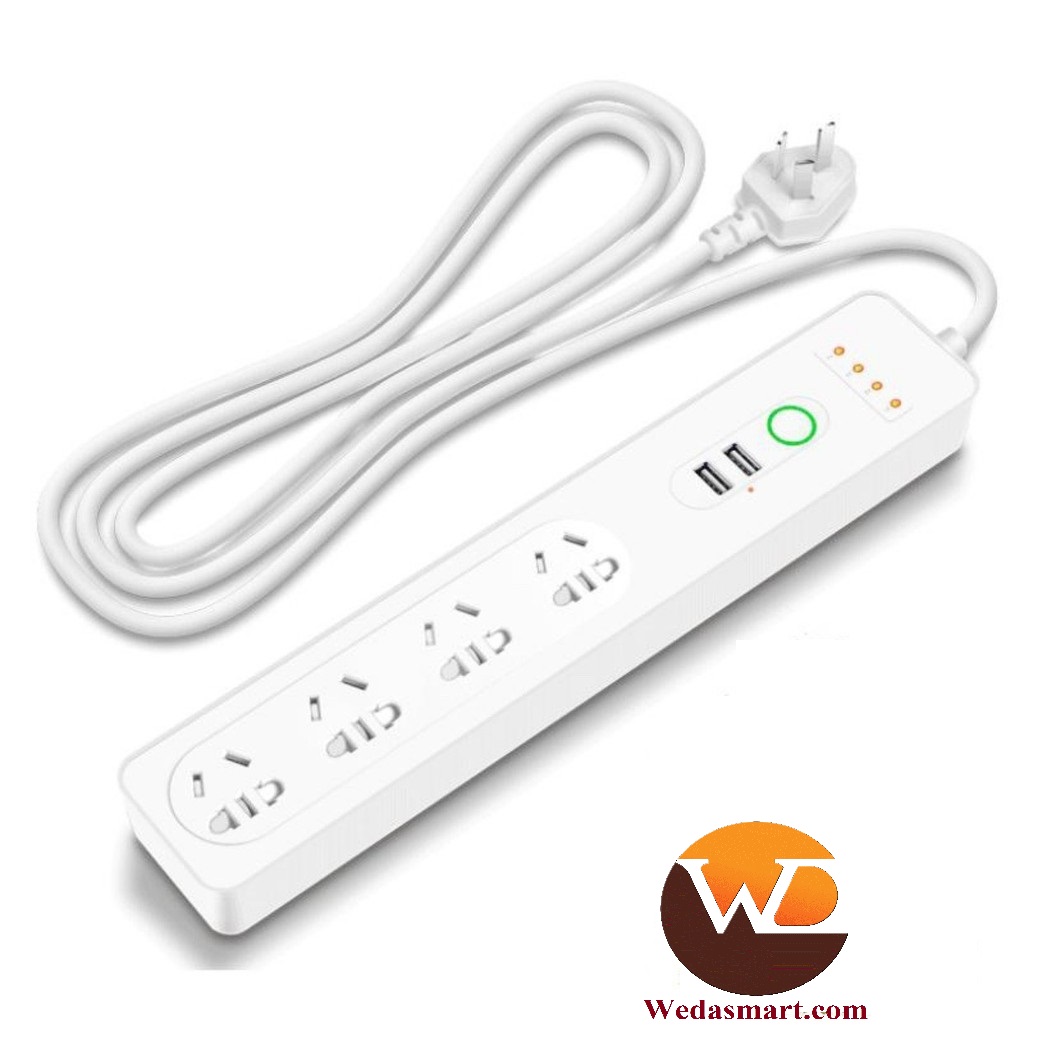 Ổ cắm thông minh Tuya wifi 4 cổng 2 USB