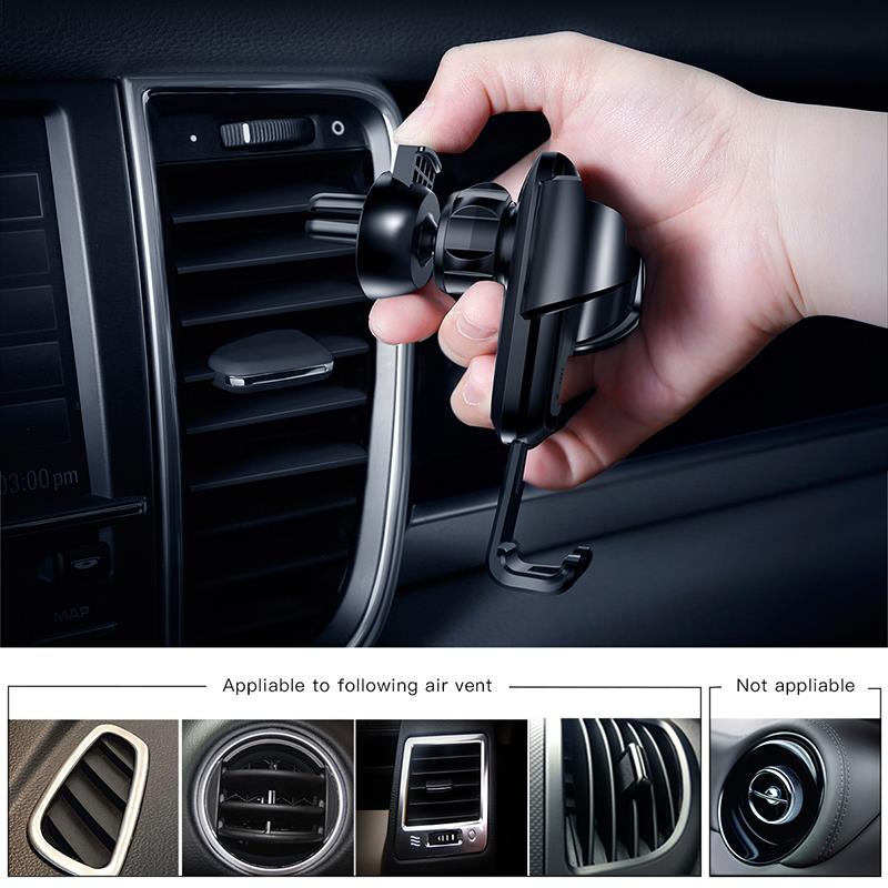 Baseus Gravity Car Phone Holder For iPhone 12 11 Xs Max X Samsung S20 S10 Air Vent Mount Mobile Phone Holder For Phone In Car Stand For 4.5 to 6.5 inches Phone