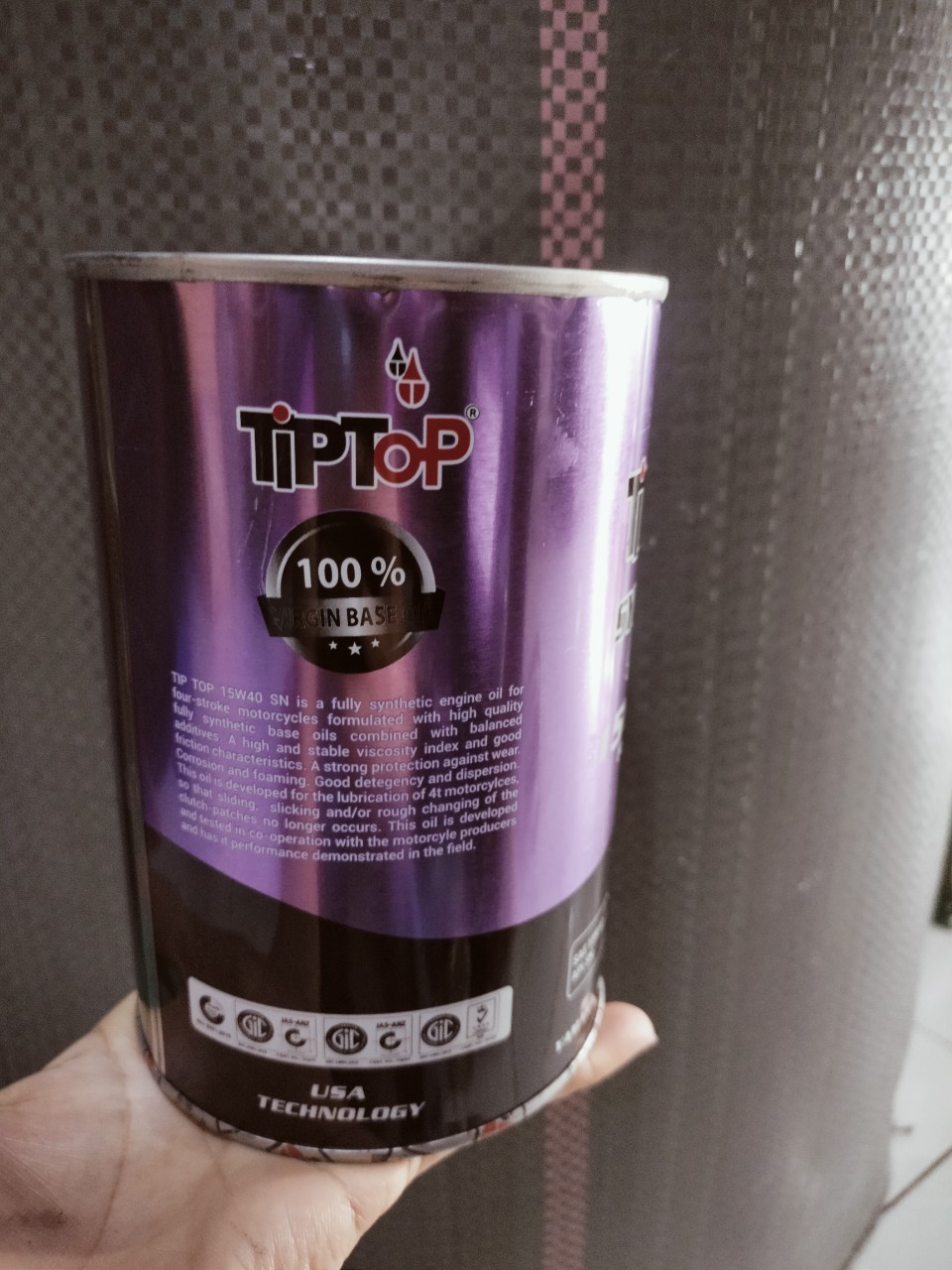 Dầu nhớt TIPTOP SAE 15W40 API SN FULLY SYNTHETIC