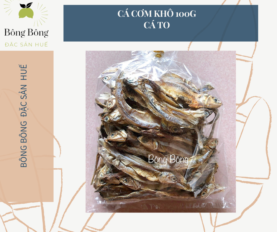 100 GRAM CÁ CƠM KHÔ - ĐẶC SẢN HUẾ BÔNG BÔNG