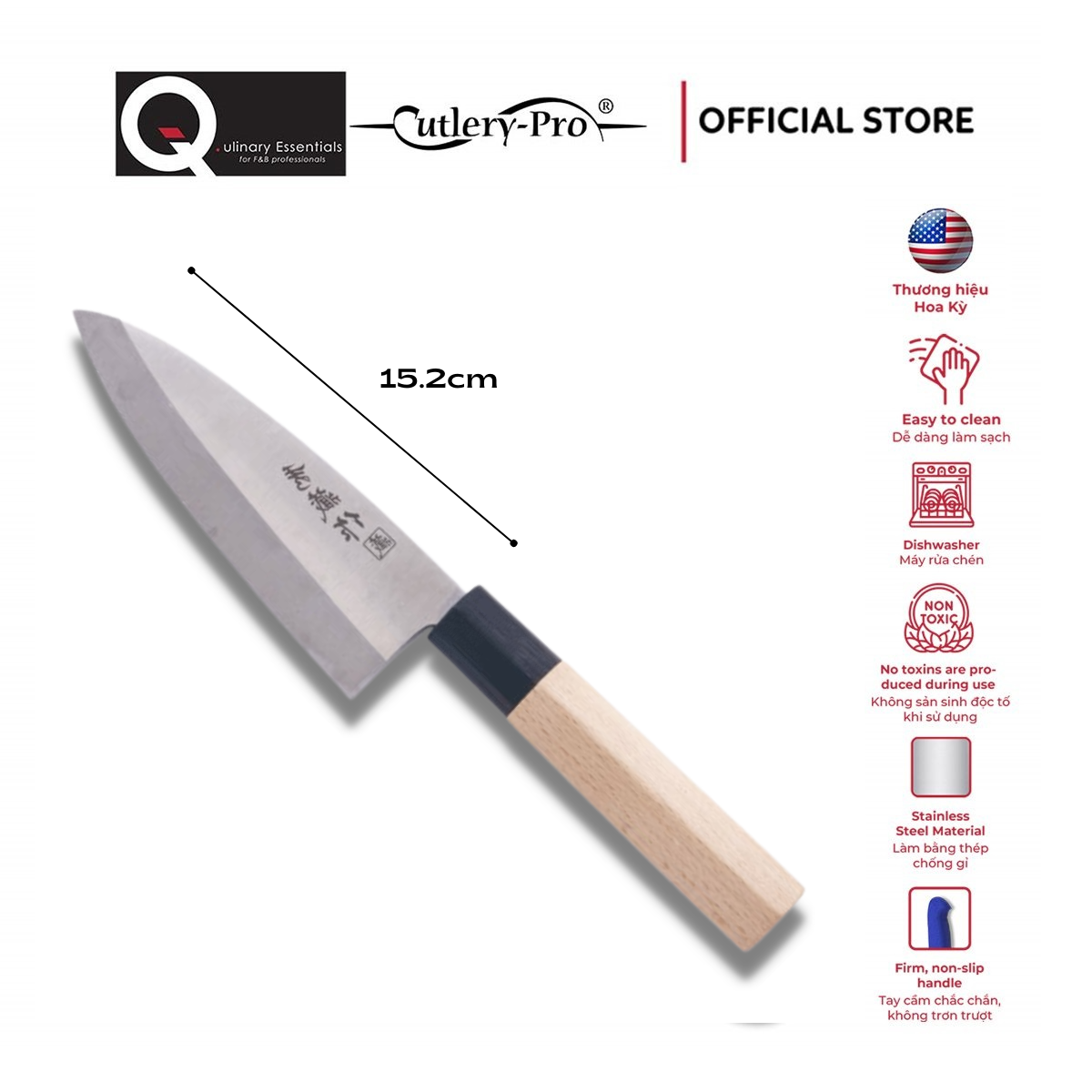Dao Nhật Deba Cutlery-Pro 152Mm