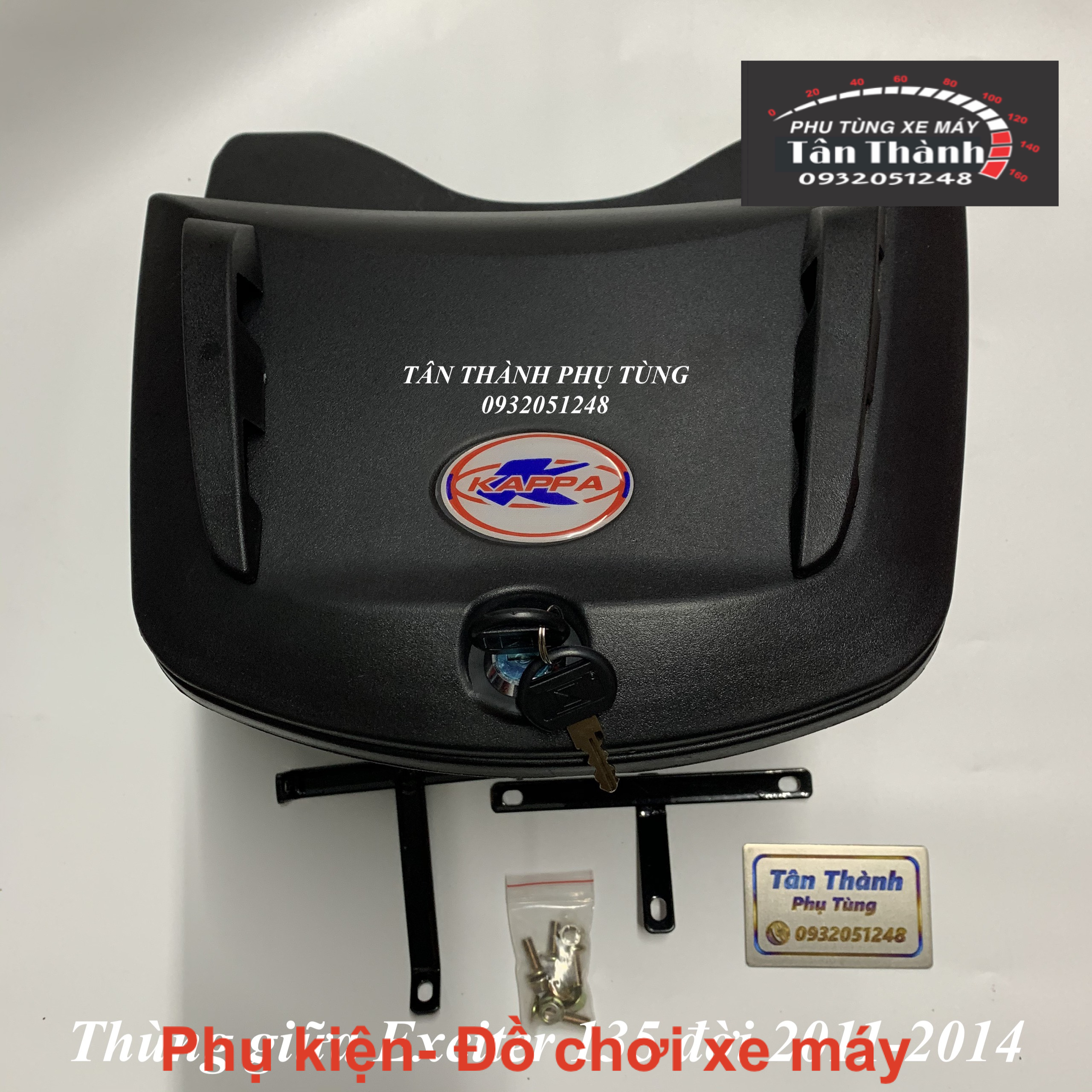 Thùng giữa nhựa EXCITER 135 đời 2011-2014 Kappa kèm bass ốc