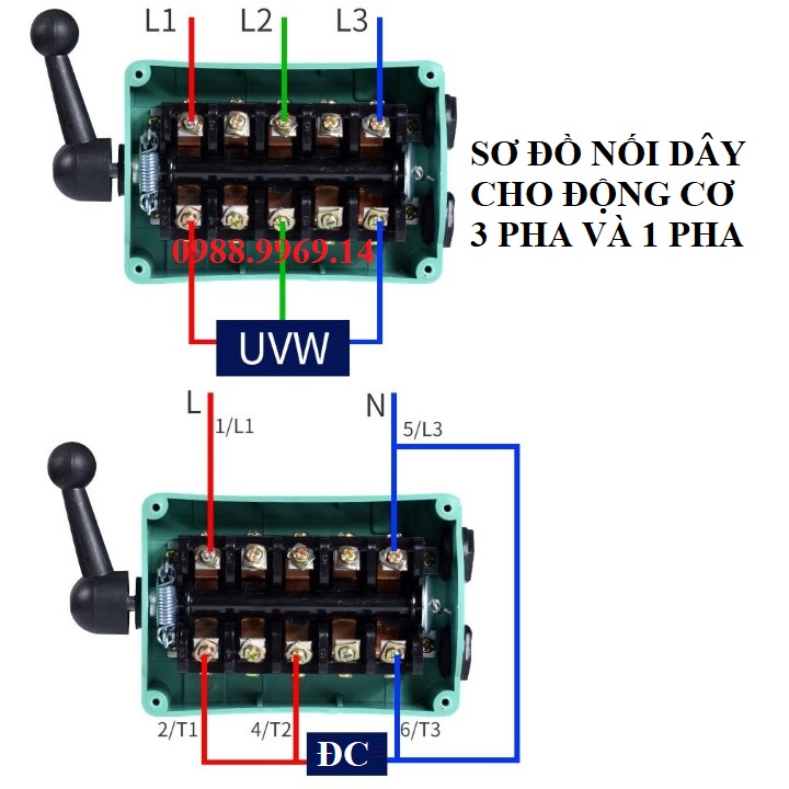 Đảo chiều động cơ 3 pha có chống nước