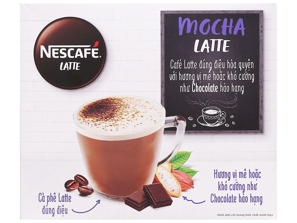 Nescafe Cà Phê Hòa Tan Latte Vị Socola (Mocha) 240gr