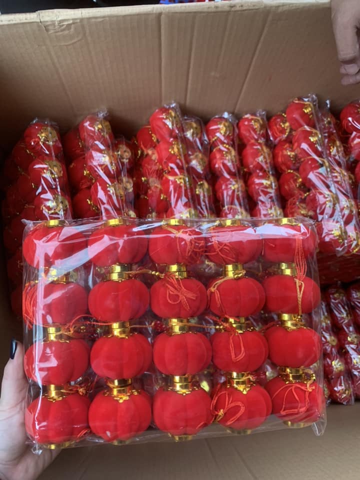Vỉ 25 quả cầu trang trí ngày tết