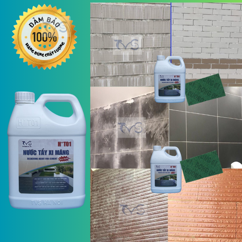 Nước tẩy xi măng HT01 1.8 lit  (chất tẩy xi măng, tẩy gỉ sét trên gạch, tẩy cặn canxi trên gạch)