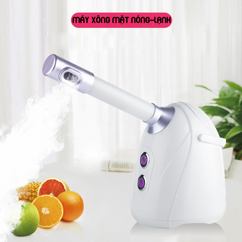 Máy Xông Hơi Mặt Nano Nóng Lạnh-Cần Xoay 360 Độ
