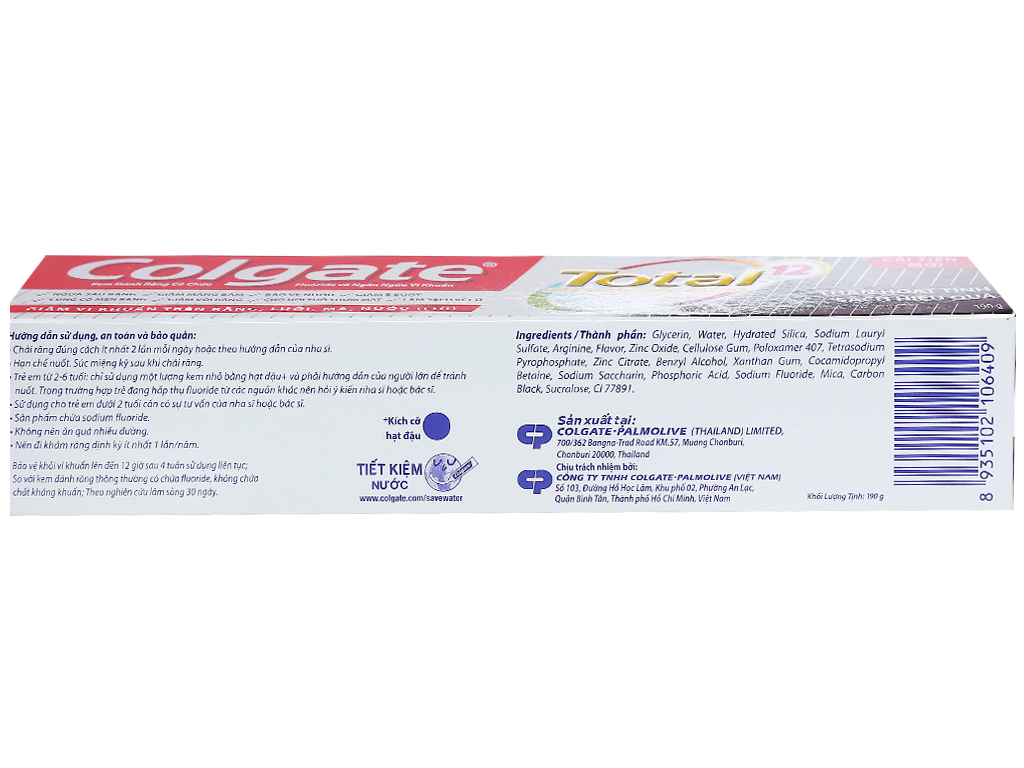 Kem đánh răng Colgate Total chăm sóc răng toàn diện 190g