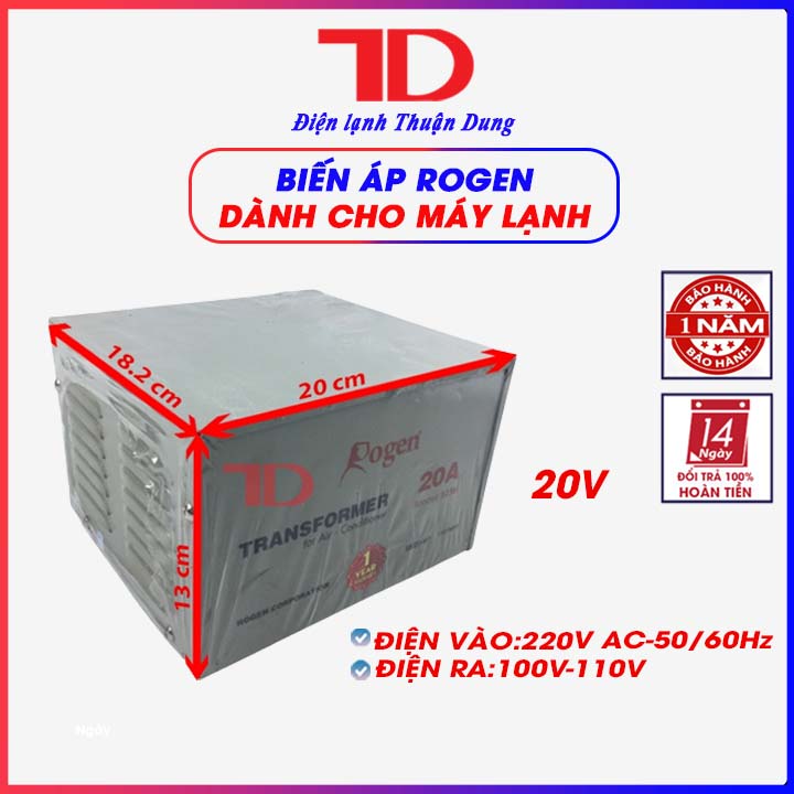 Biến áp roger dành cho máy lạnh 15a & 20a - điện lạnh thuận dung