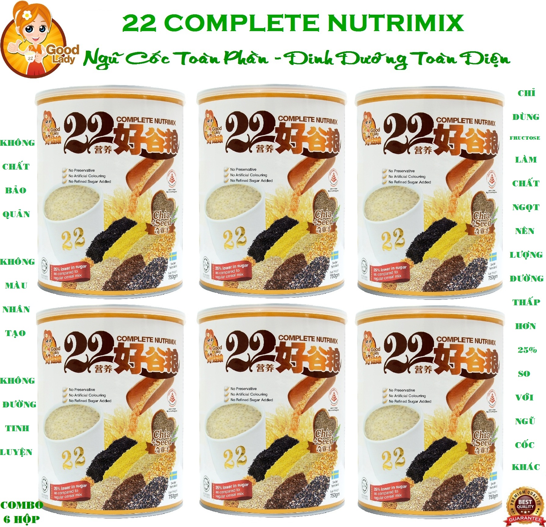 Combo 6 hột ngũ cốc 22 loại hạt22 Complete Nutrimix