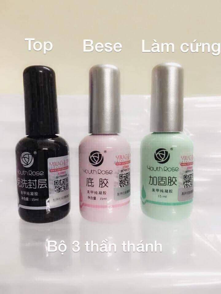 [HCM]Base - Top hoa hồng - Cứng móng - top mờ