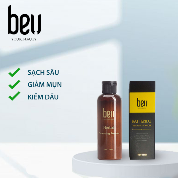 Bột thảo dược rửa mặt sạch mụn cám BeU - 100g