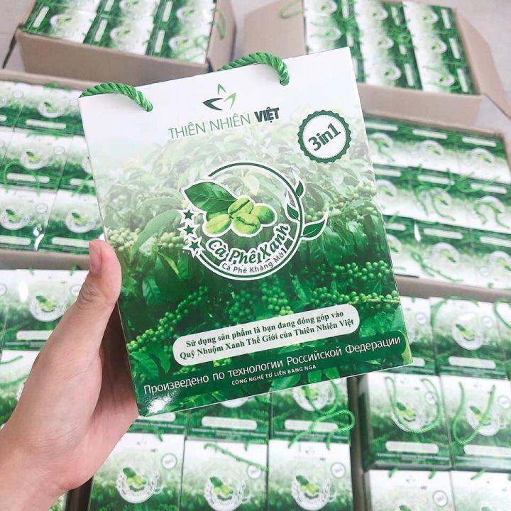 SỈ 10 HỘP CÀ PHÊ XANH GIẢM CÂN ( HỘP 10 GÓI )