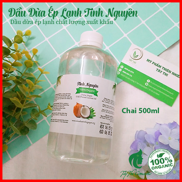 [HCM]Dầu Dừa Ép Lạnh Tinh Nguyên Chai 500ml