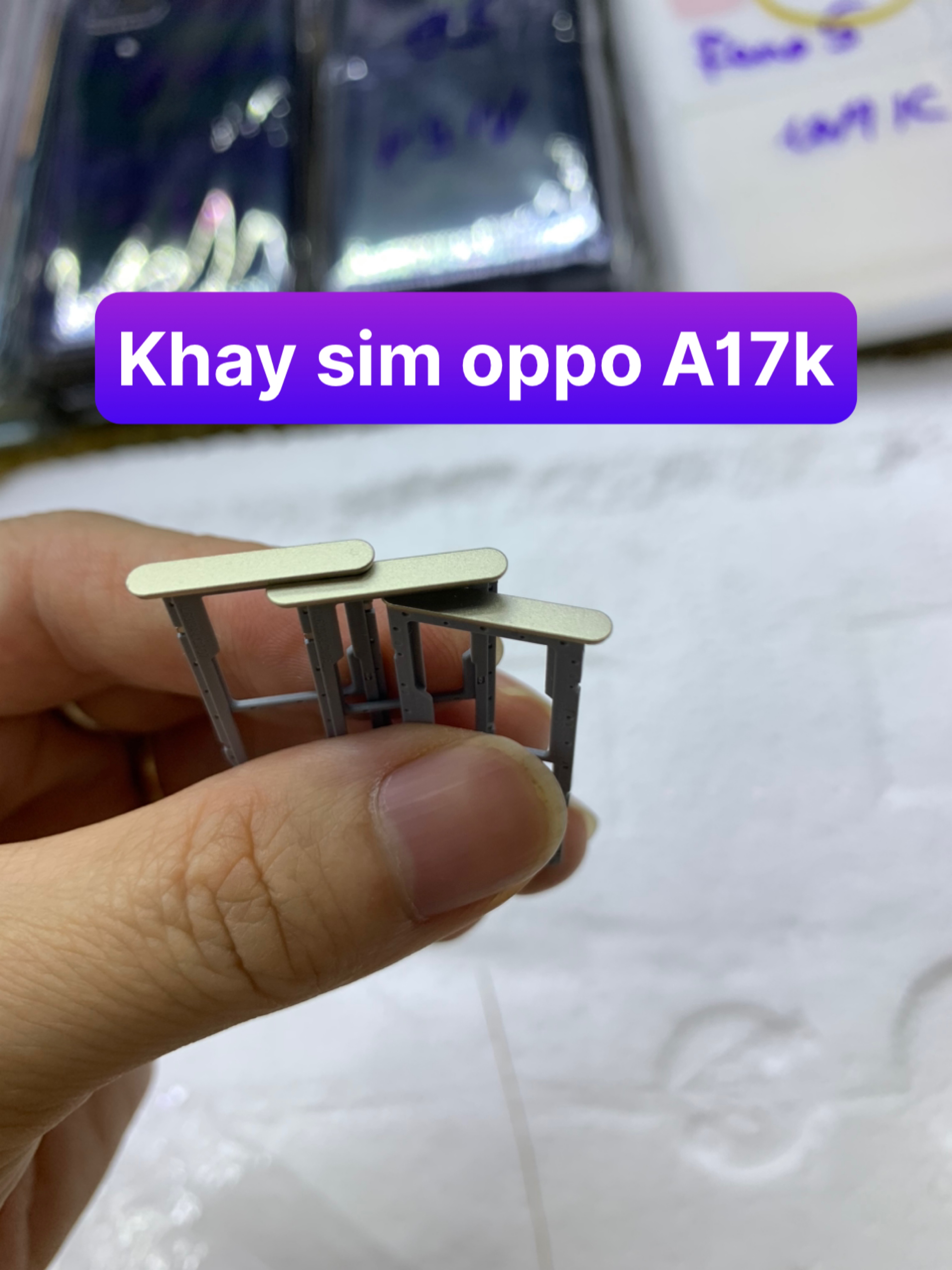 Khay sim điện thoại oppo a17k zin