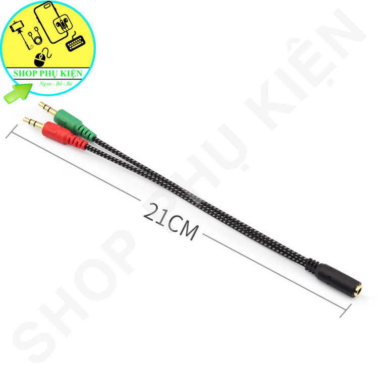 Jack Chuyển Đổi Tai Nghe 3.5 Sang Audio & Mic
