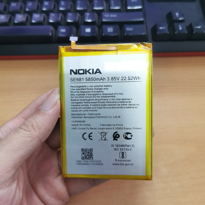 Pin nokia c30 chính hãng, pin điện thoại nokia c30 se681 dung lượng 6000 mah