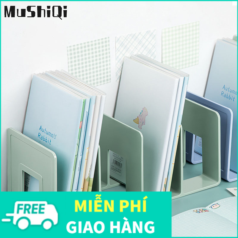 MUSHIQI [Miễn Phí Vận Chuyển]Giá sách Acrylic, sinh viên đọc sách lưu trữ đứng, máy tính để bàn Sách văn phòng giá sách Kệ bàn tối giản giá sách Giá chia sách có thể mở rộng và thu vào, giá sách dạng ống lồng, giá đựng bút, giá chia sách, giá sách acrylic