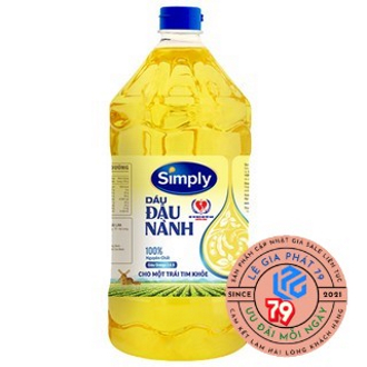 Dầu ăn đậu nành cao cấp simply 2l - không gmo, cholesterol