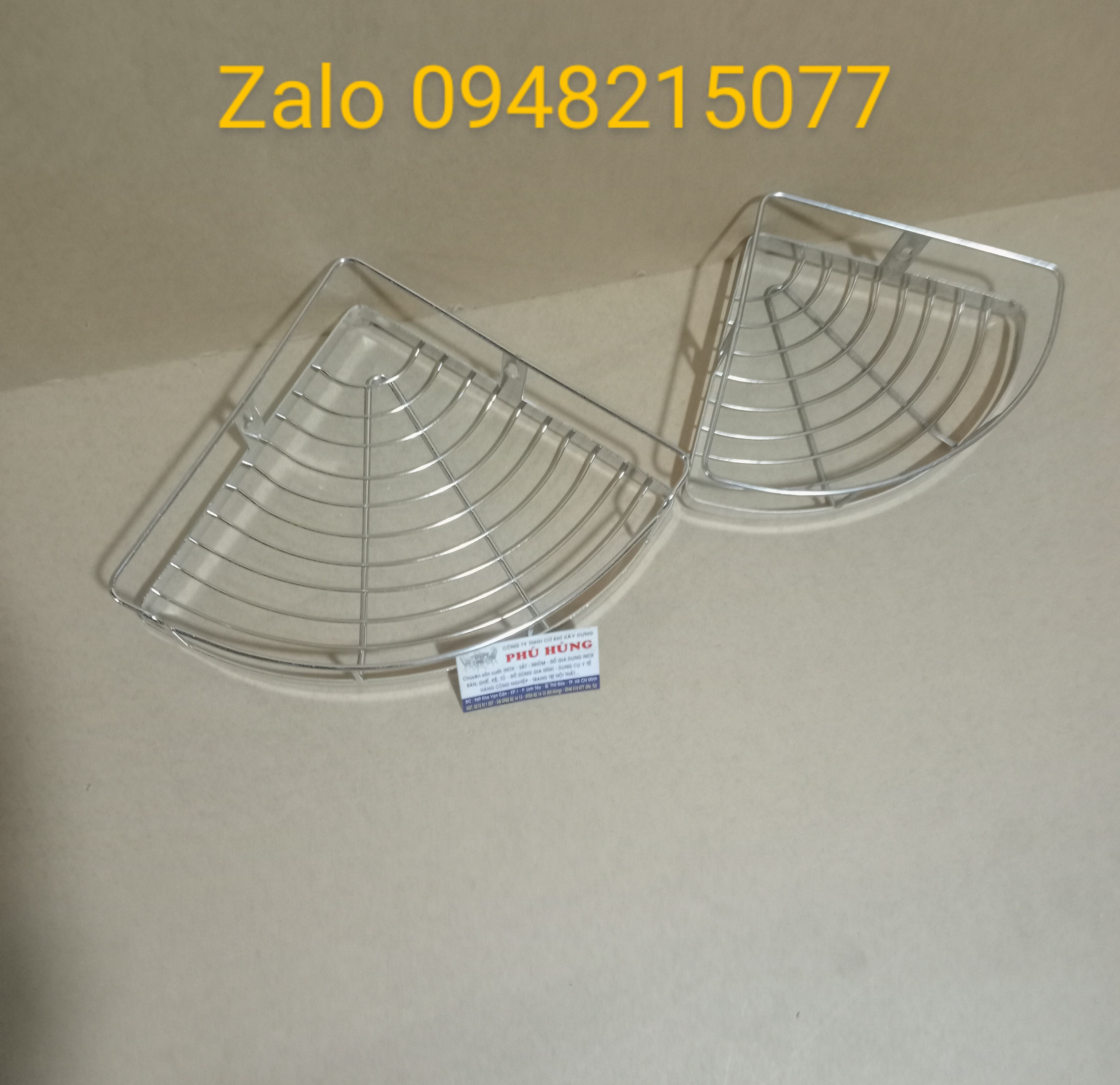 KỆ GÓC 1 TẦNG INOX 304  25 X 25