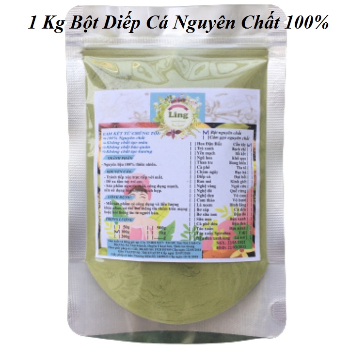 Bột Diếp cá sấy lạnh 500g-1Kg có giấy VSATTP và ĐKKD nguyên chất thiên nhiên 100% dùng để đắp mặt đa công dụng