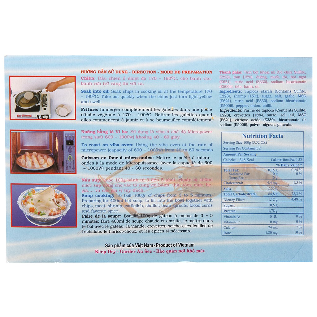 [Siêu thị WinMart] - Bánh phồng tôm Sa Giang gói 100g