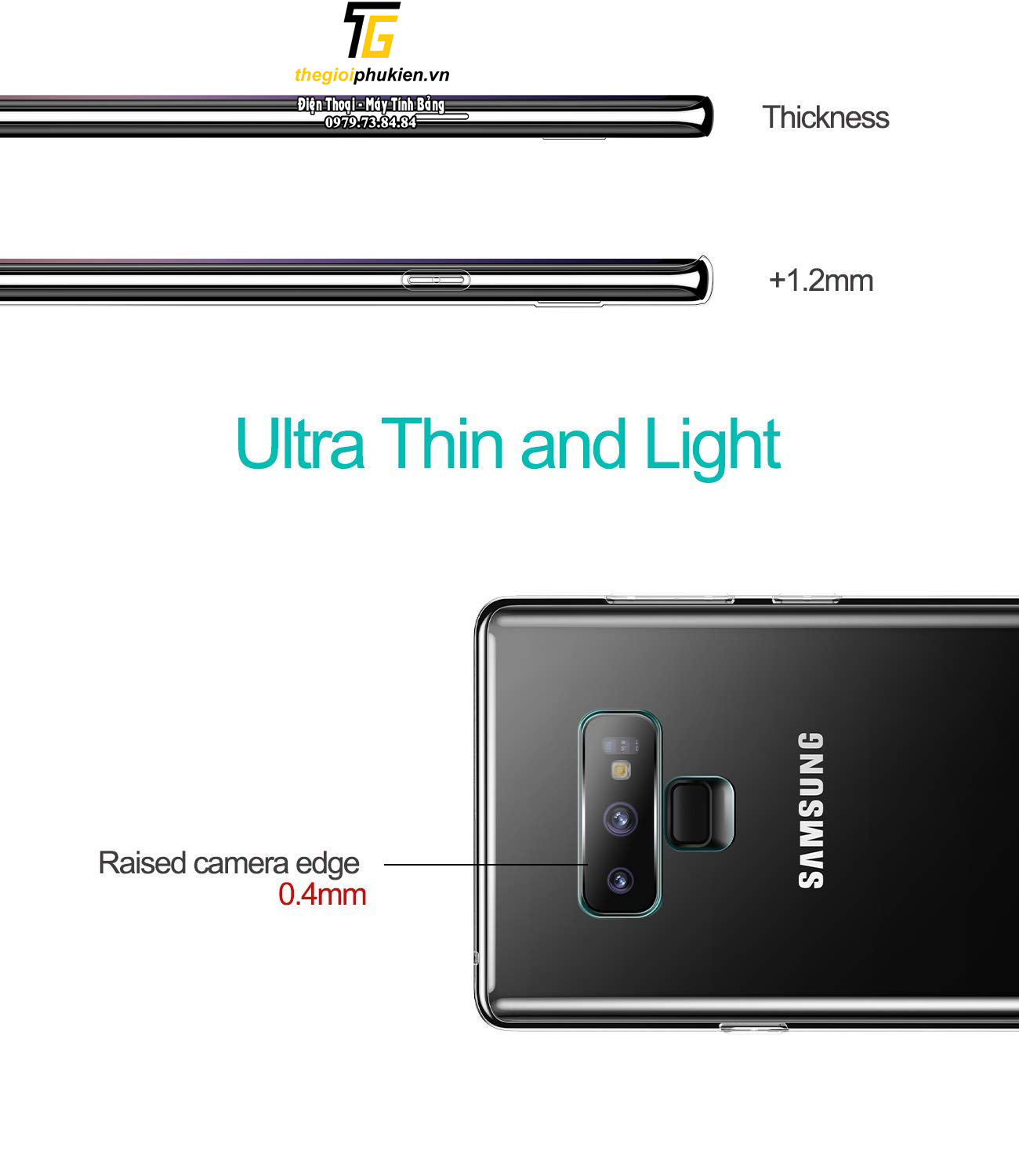 Ốp lưng Samsung Galaxy Note 9 silicon dẻo trong suốt
