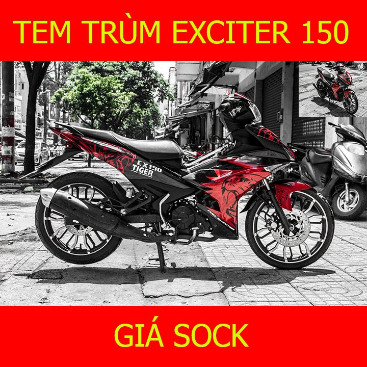 Tem trùm exciter 150 đỏ đen tiger đẹp, Tem trùm exciter150, tem exciter 150, team trùm exciter 150, tem xe exciter 150, team trùm ex 150, team xe exciter 150 đỏ đen tiger đẹp