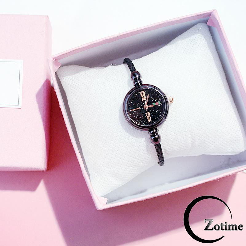 Đồng hồ nữ đeo tay thông minh dây thép mặt tròn nhỏ ZO40