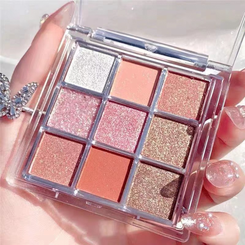 Bảng phấn mắt 9 màu chống thấm nước mồ hôi chuyên dụng cho trang điểm
