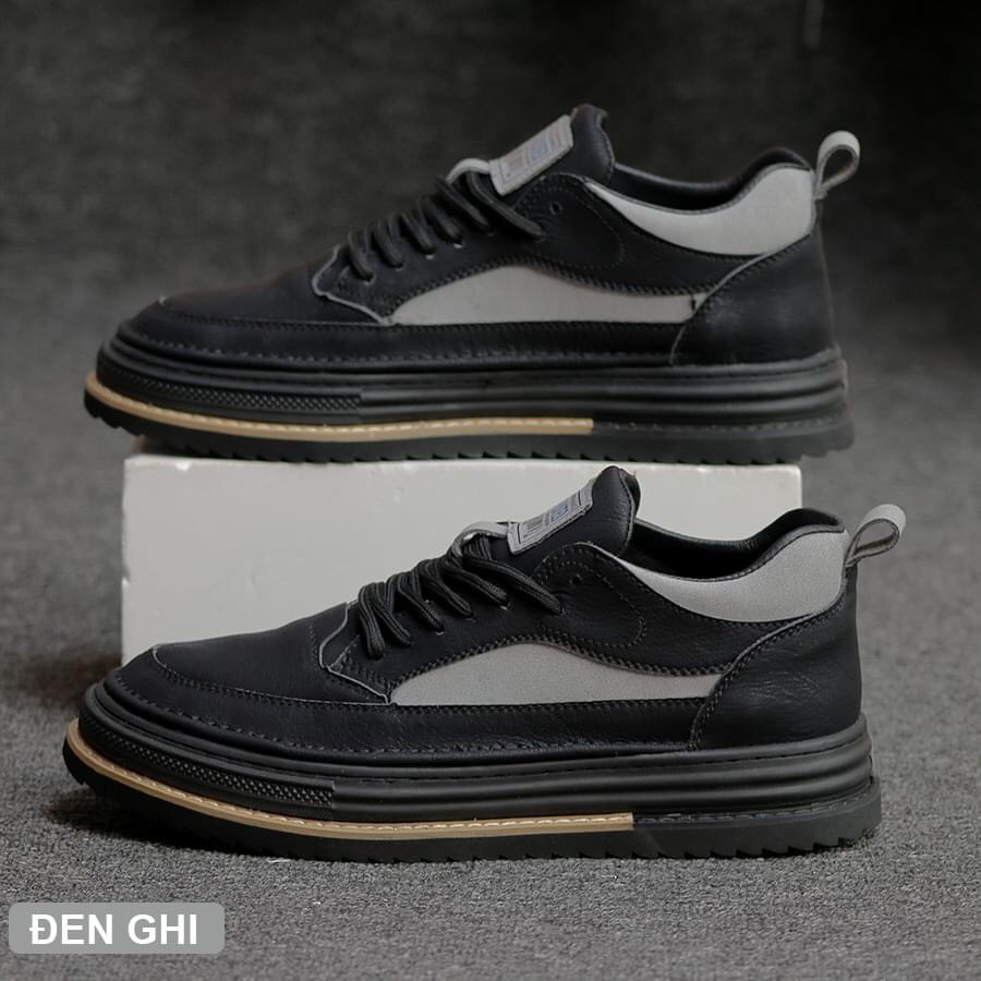 Giày Sneaker Nam da cao cấp tăng chiều cao siêu HOT