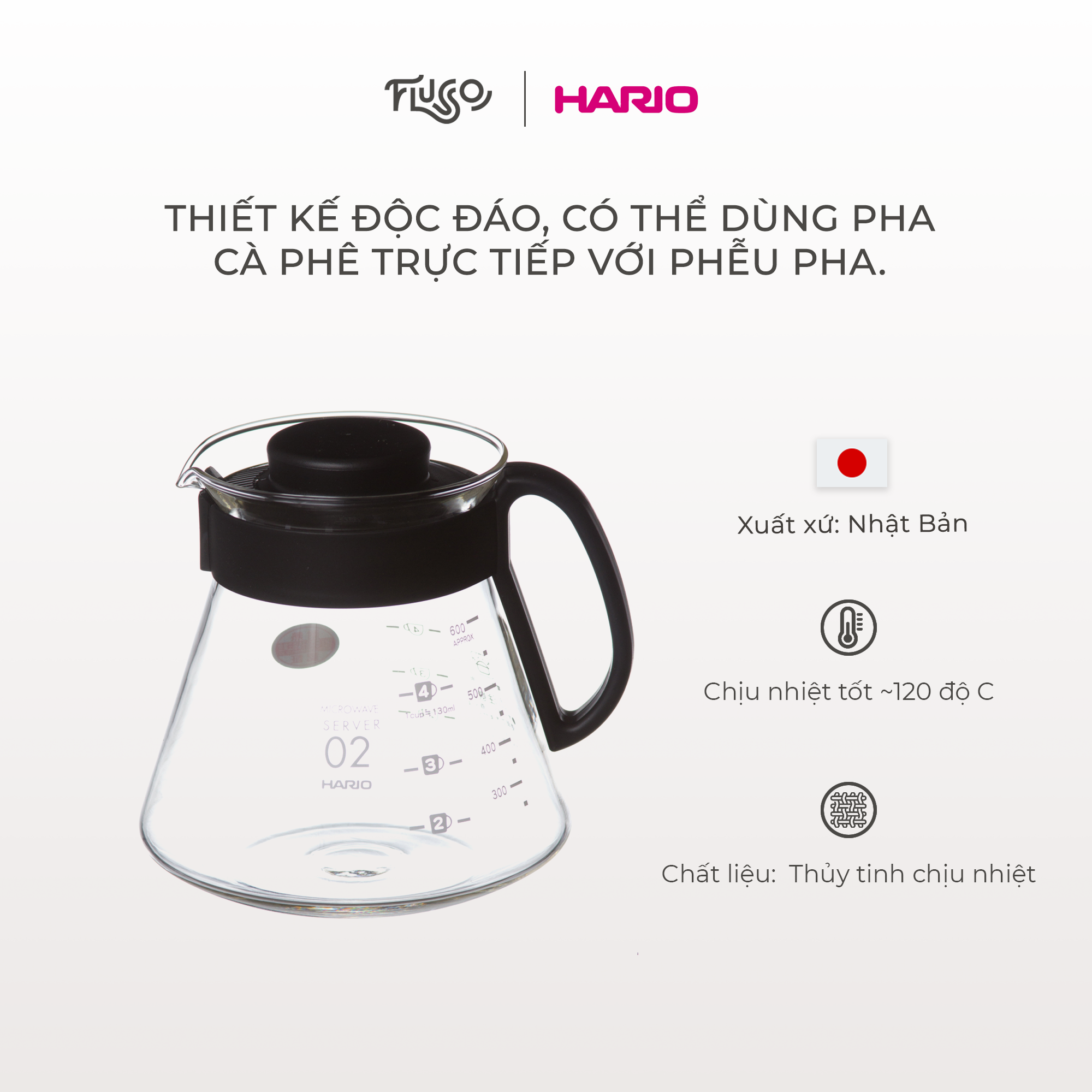 Bình Chứa Cà Phê V60 Hario - VCS-02B