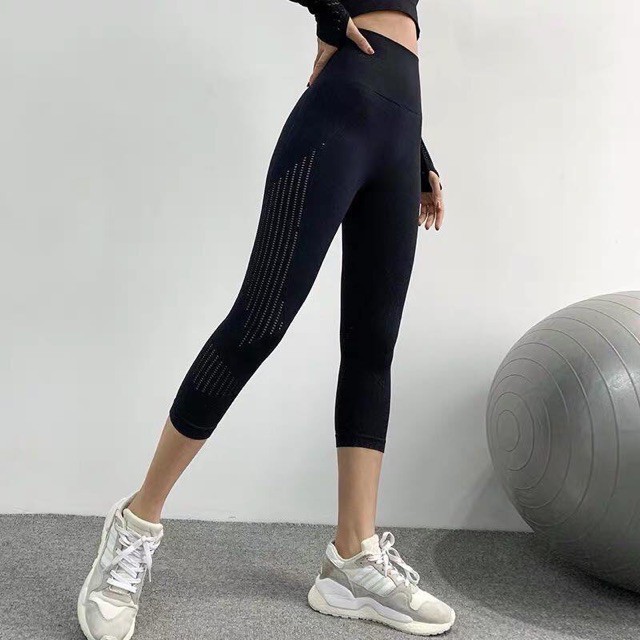 Quần Tập Gym Nữ Naqi Lửng Lưới