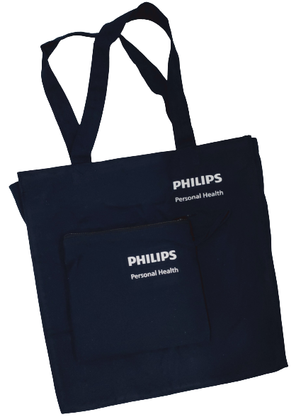 [Quà tặng không bán] Bộ Túi Tote Vải Canvas in họa tiết Philips
