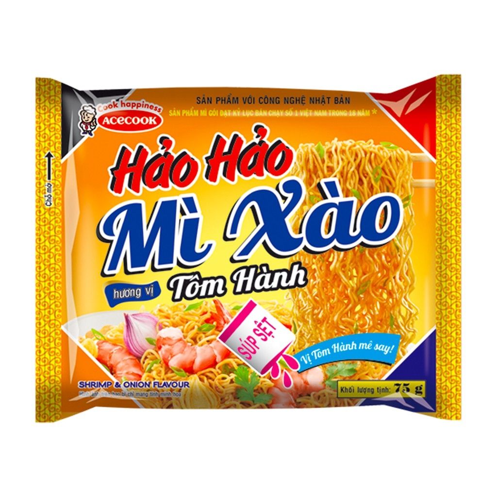 Mì xào hảo hảo tôm hành