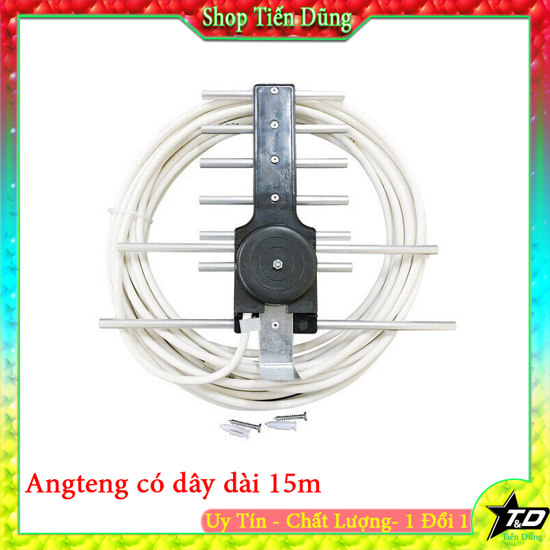 Angten trong nhà và ngoài trời dvb t2 loại dây dài 15m hỗ trợ tốt mọi đầu dvb-t2 và tivi dvb-t2