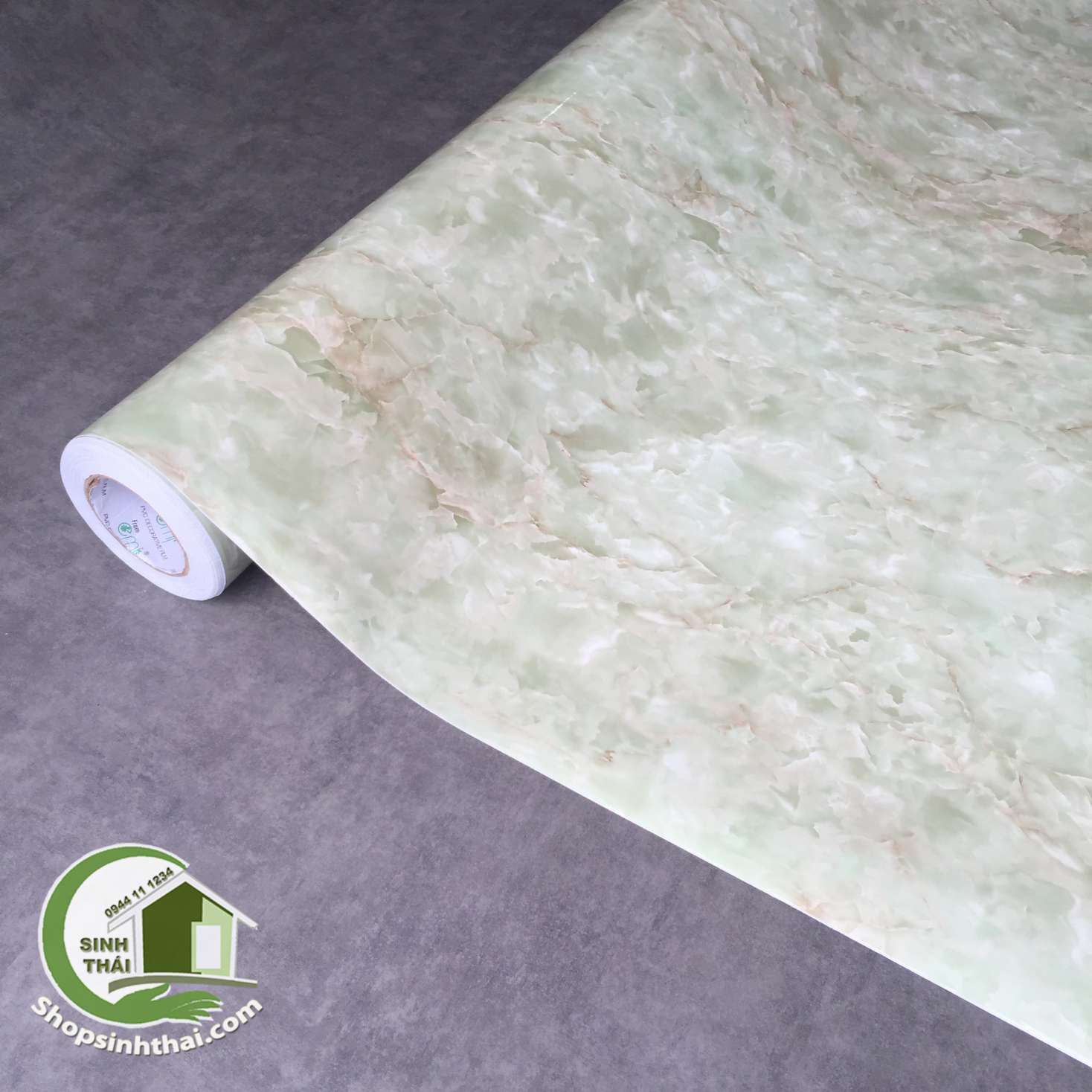 [HCM]Giấy dán tường giả đá hoa cương màu xanh ngọc nhạt - [ 50cm x khổ 120cm ] cắt liền thành 1 tấm tùy theo số lần đặt