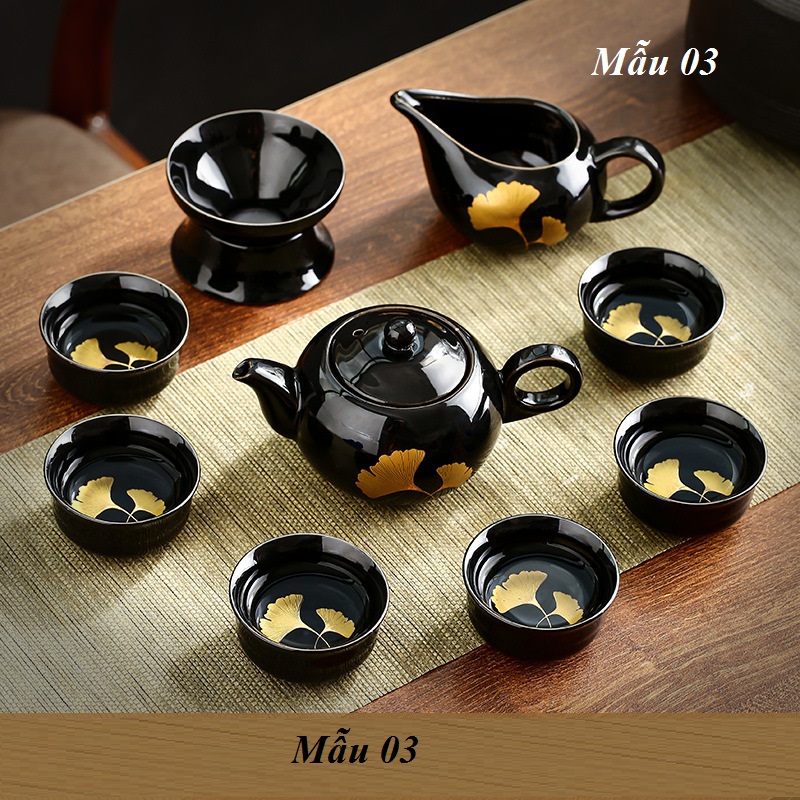 Bộ Ấm Chén Sứ Pha Trà Đạo
