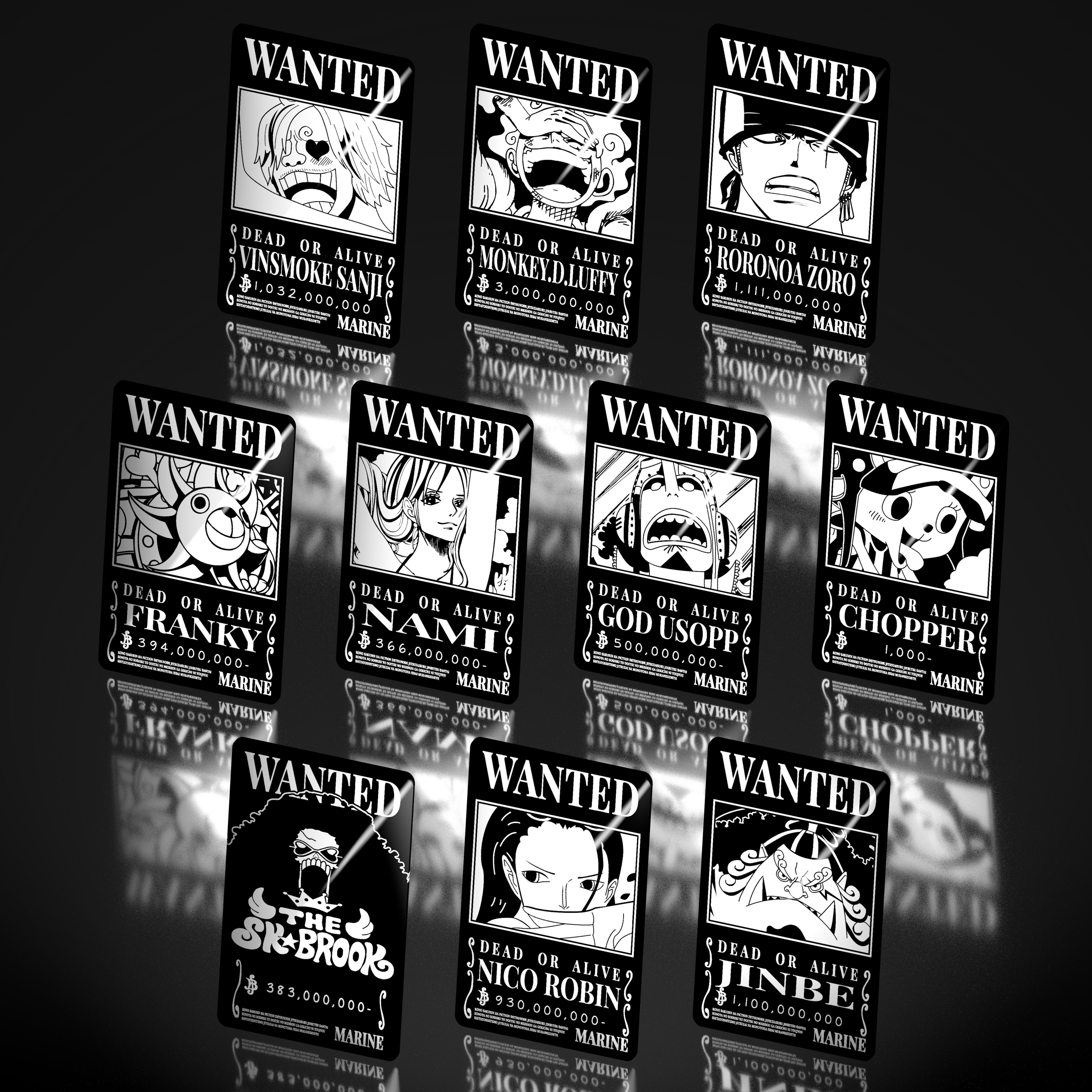 [Thẻ Nhôm] One Piece - Lệnh truy nã