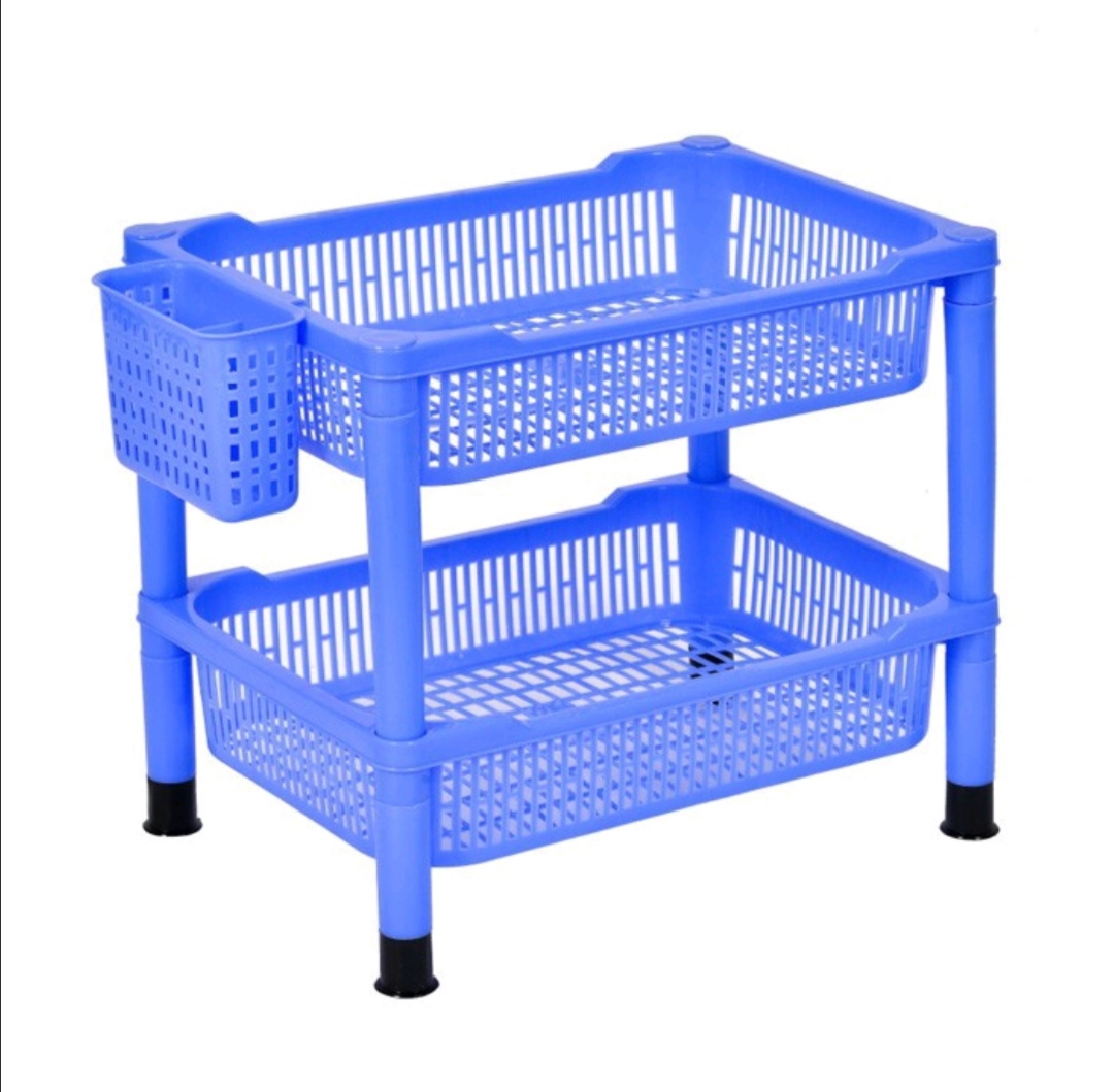 Kệ, giá úp bát 2 - 3 tầng có ống đũa nhựa Việt Nhật cao cấp. Màu xanh