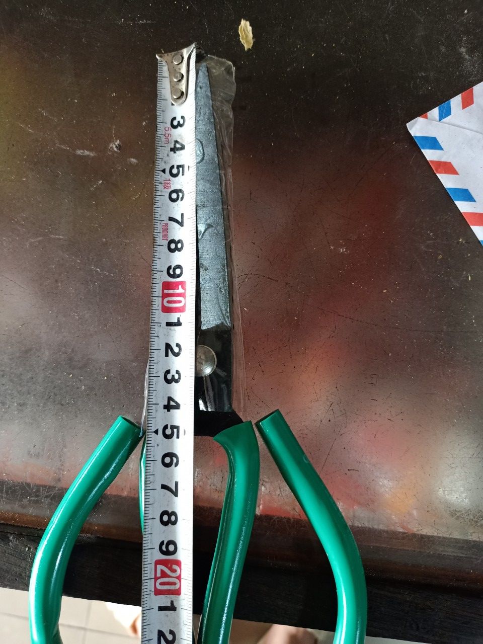 KÉO THÉP CÁN DA XANH - ĐEN P1 LỚN (MŨI KÉO DÀI 11CM)
