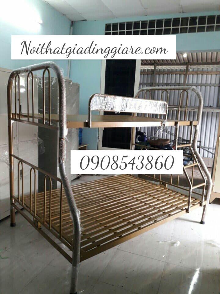 Giường tầng sắt ống tròn 1m2 x 1m6 x2m