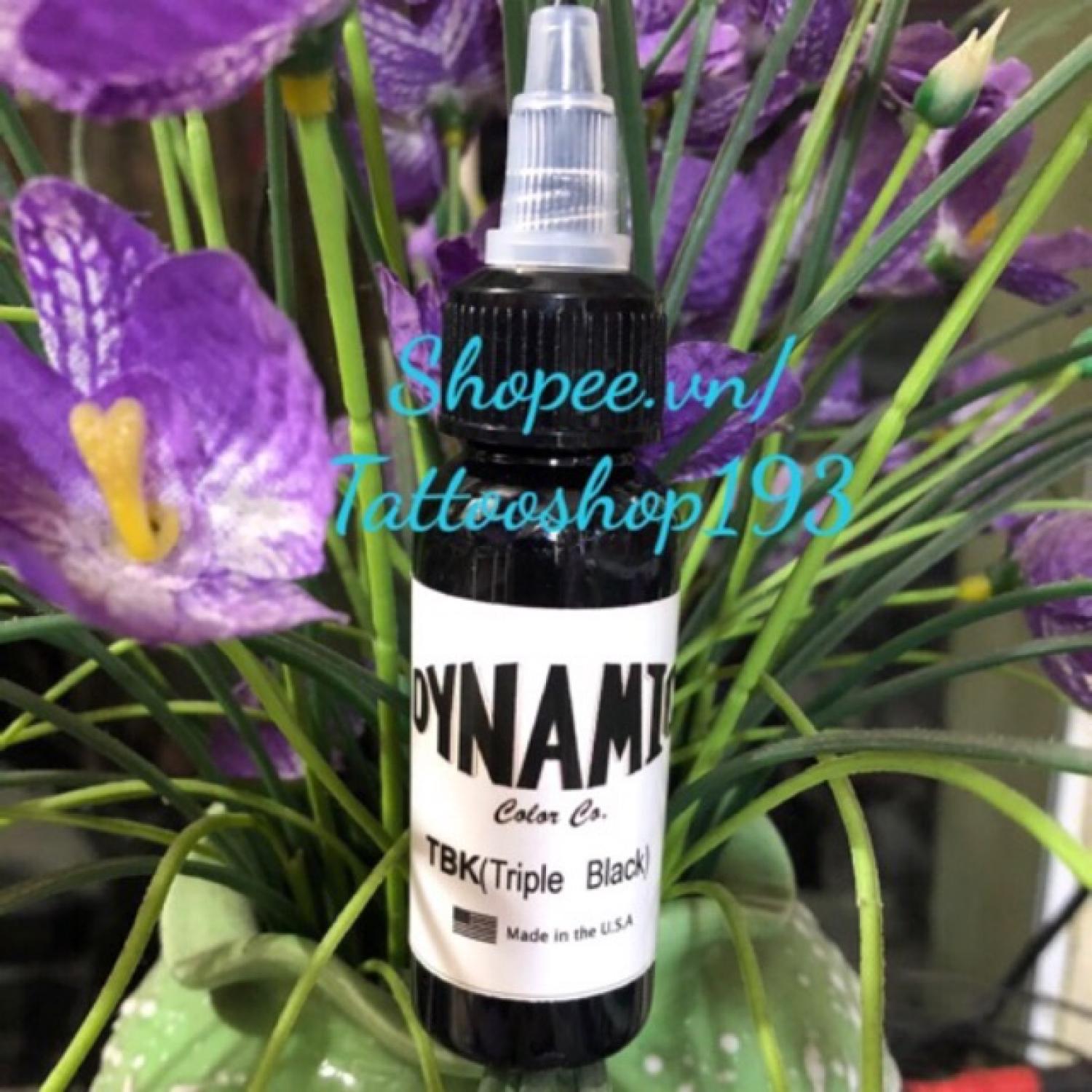 Mực xăm dynamic đen tuyền tbk 30ml,chai to rót lẻ