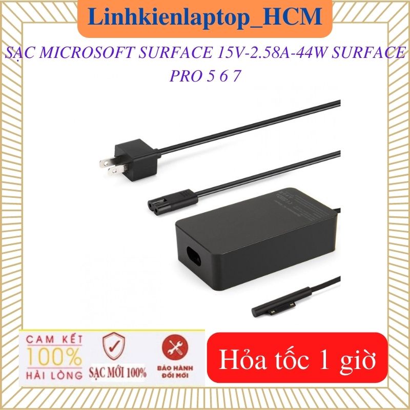 SẠC MICROSOFT SURFACE PRO 5 6 7 - Sạc SURFACE 15V - 2.58A - 44W