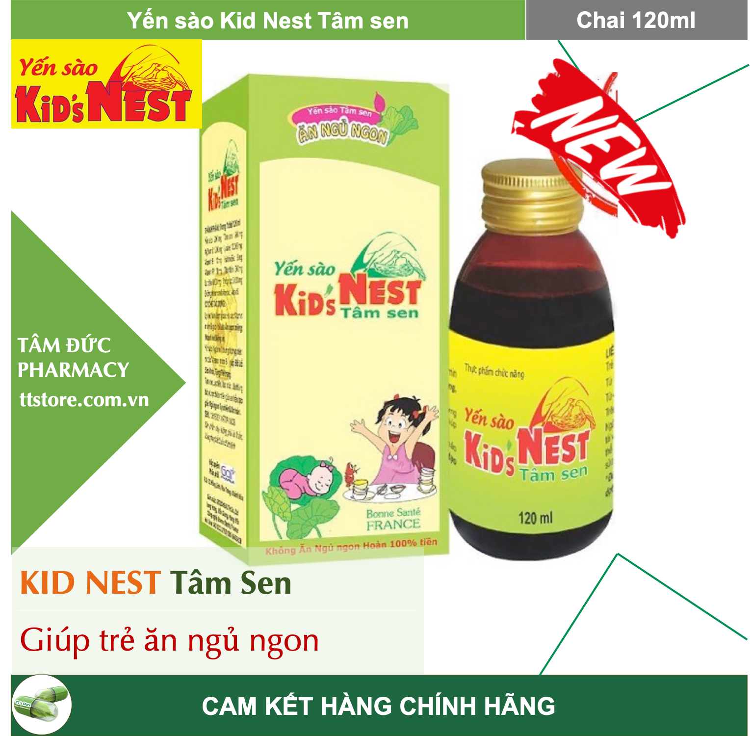 [NEW] Yến sào KIDNEST tâm sen giúp bé ăn ngon, ngủ ngon [kids nest / kid's net / kidsnest / kid's nest]
