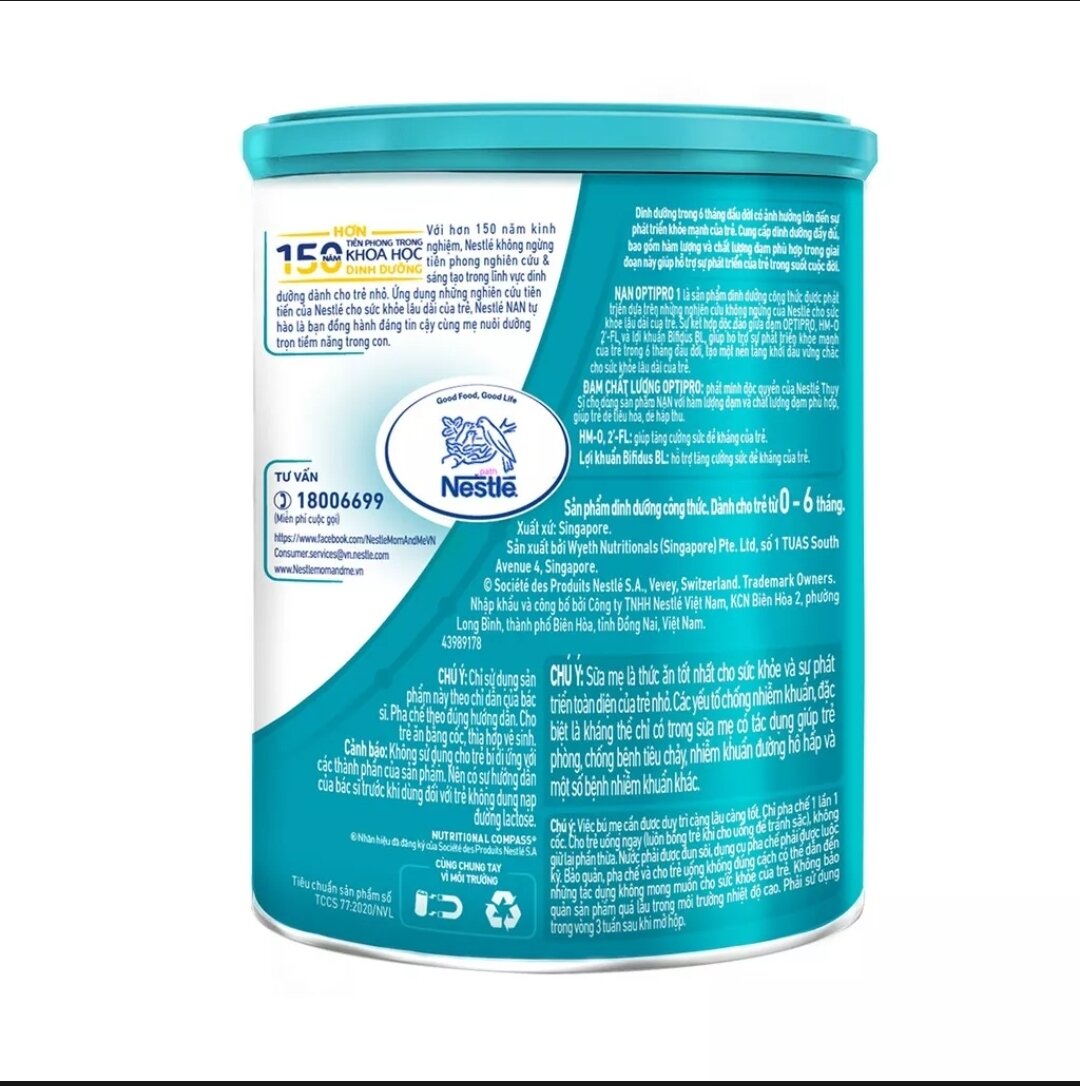 Sữa bột Nestle NAN OPTIPRO 1 HMO 400g